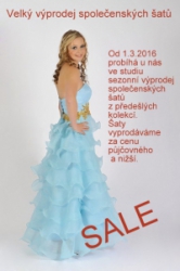 Velký výprodej společenských šatů Velký výprodej společenských šatů